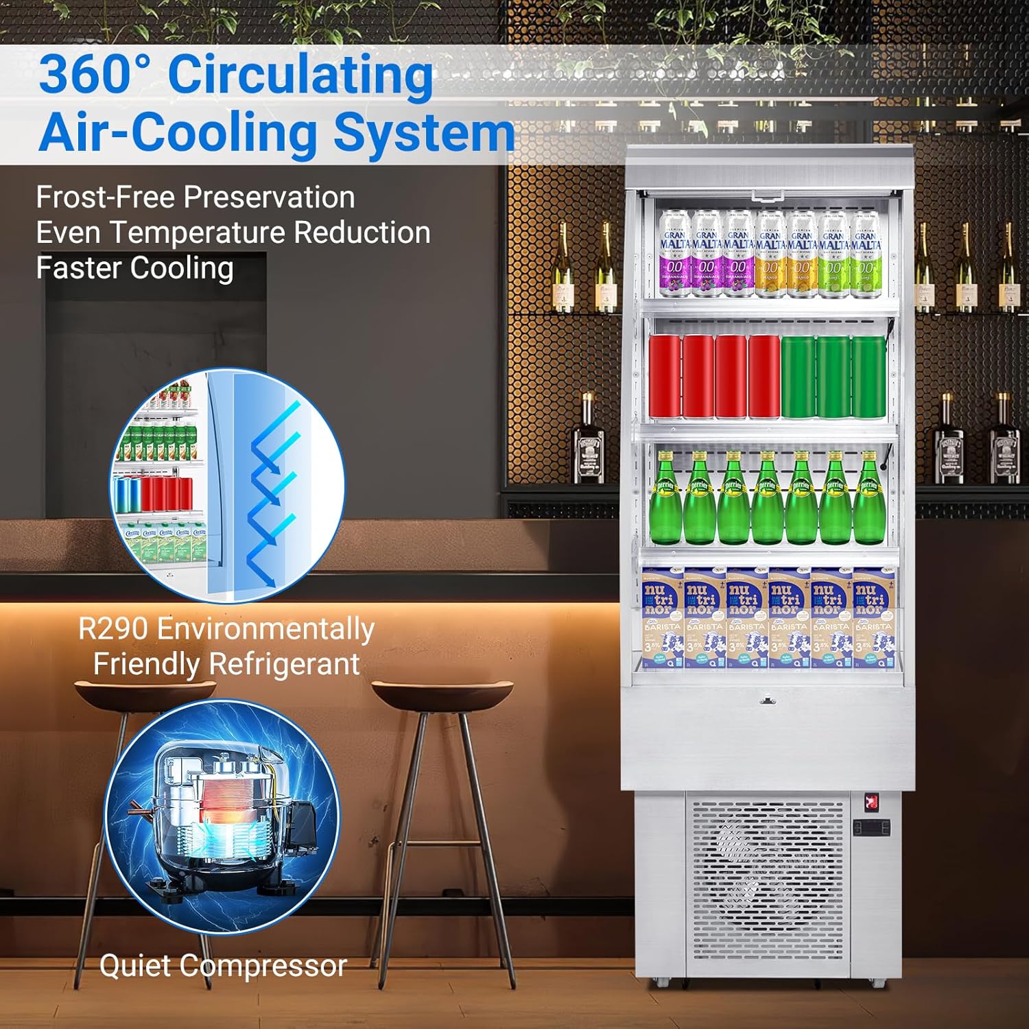 GarveeHome 8.8 Cu.Ft./250L Refrigerator Display Refrigerator