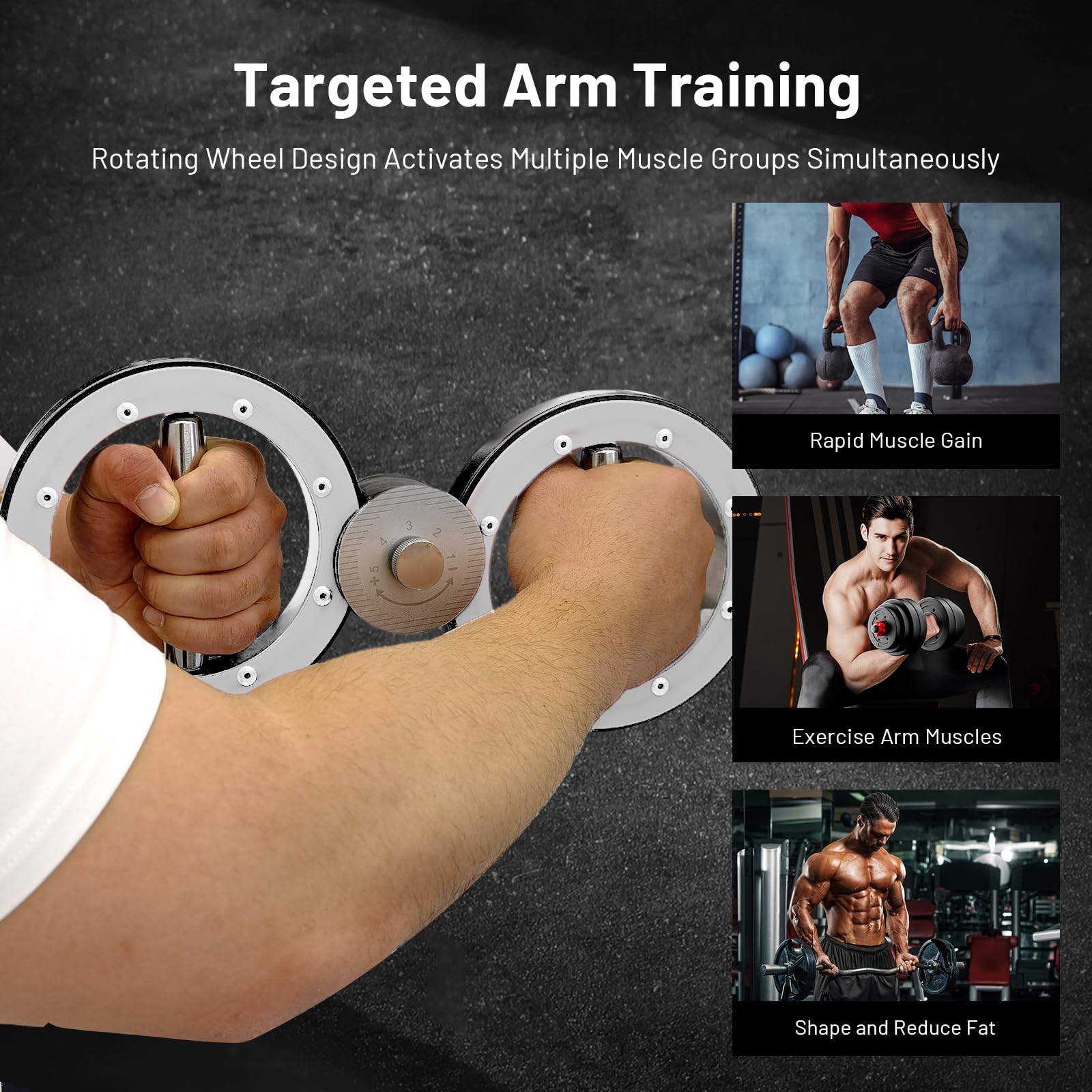 Koło treningowe ramion, trenażer dłoni i przedramion, regulowany trener nadgarstka, ramion i klatki piersiowej, trener Punch Speed Trainer i przyrząd do ćwiczeń walki