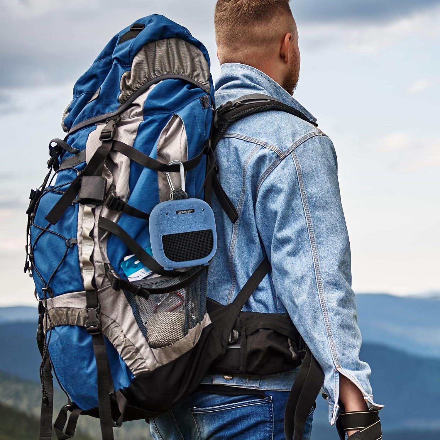 Travel Carrying Silicone Case for Bose SoundLink Micro 2 Portable Bluetooth Speaker,Protective Silicone Cover for Bose SoundLink Micro 2 Speaker (Blue) - Image 5