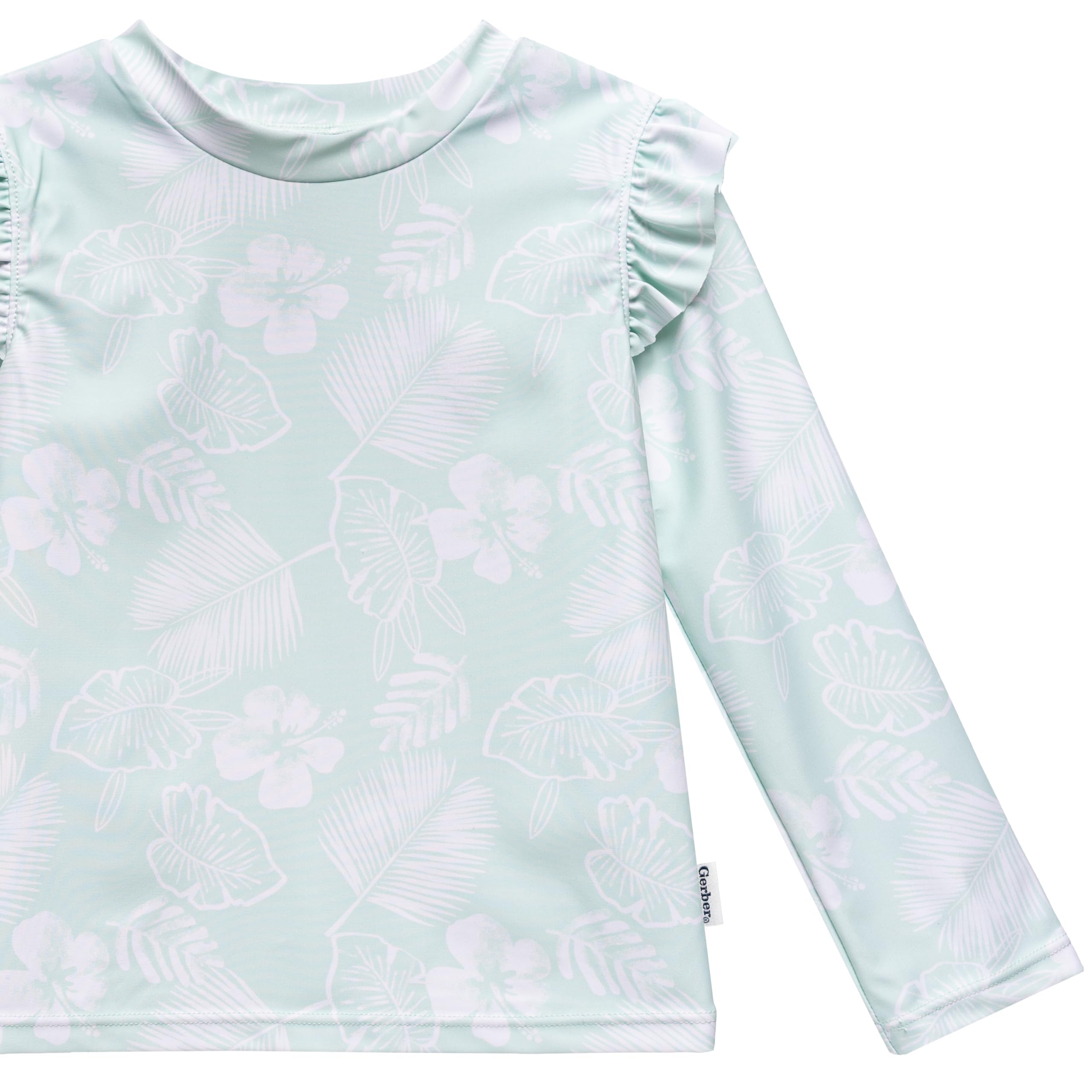 Gerber Baby Toddler Long Sleeved Rashguard Swim Bathing Suit Set Ensemble de Maillot dermoprotecteur Bébé Fille