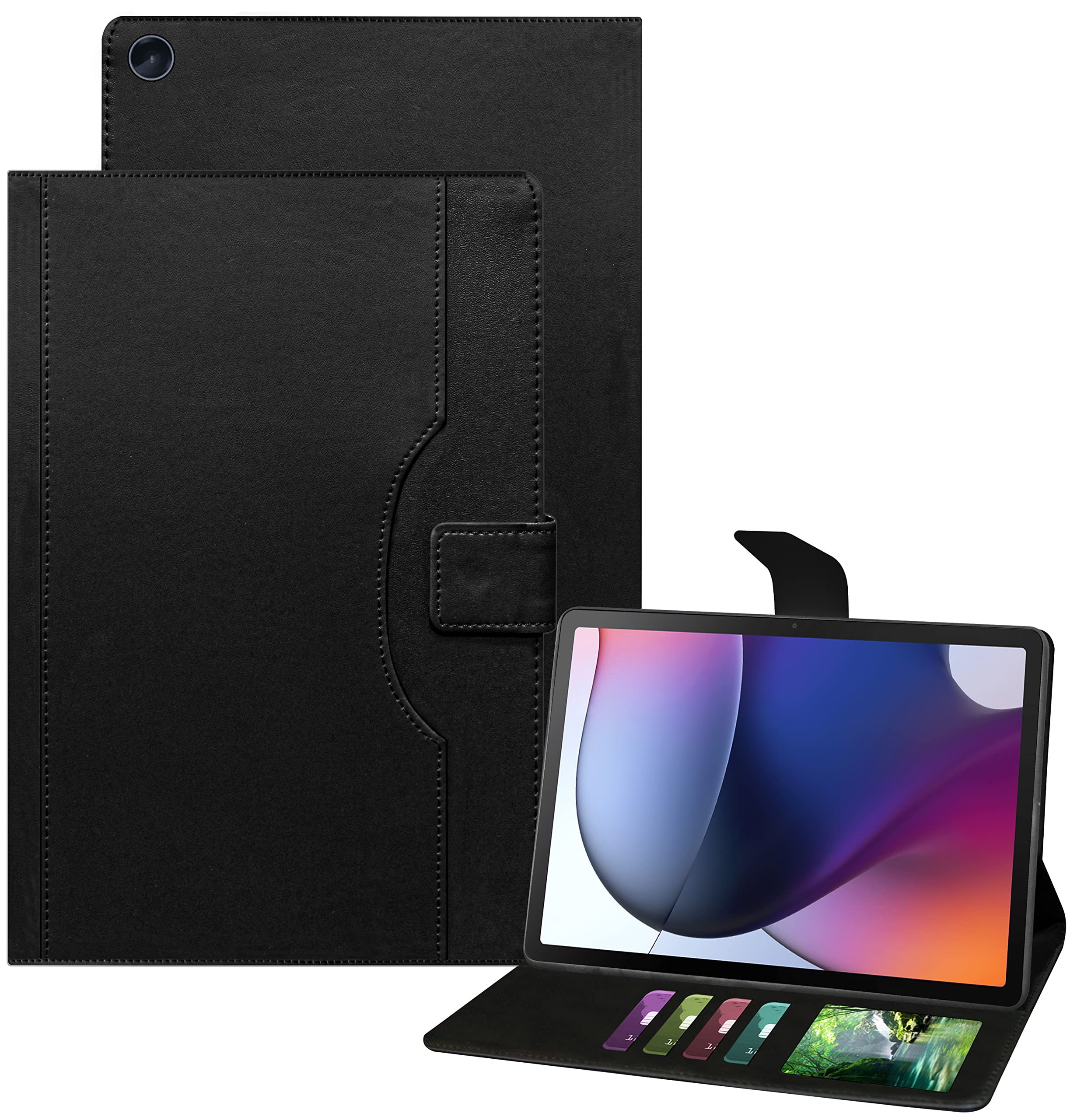 TGK Flip Case Cover for Motorola Tab G62 10.61 inch with Document Card Pocket Wallet (Black) (B0BDL6CYLG) Amazon Price History, Amazon Price Tracker