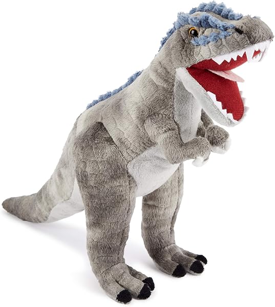 Zappi Co Plush Children's Stuffed Soft Cuddly Plush Toy-Part of Safari Animals Collection, Perfect for Kids (31cm Depth)(T-Rex Dinosaur) - 1