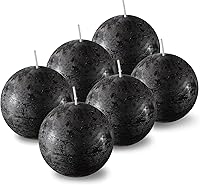 Vista 10 de SPAAS - Velas redondas blancas rústicas, velas de bola blanca de 3 pulgadas, uso como velas decorativas para bodas, celebraciones, vacaciones