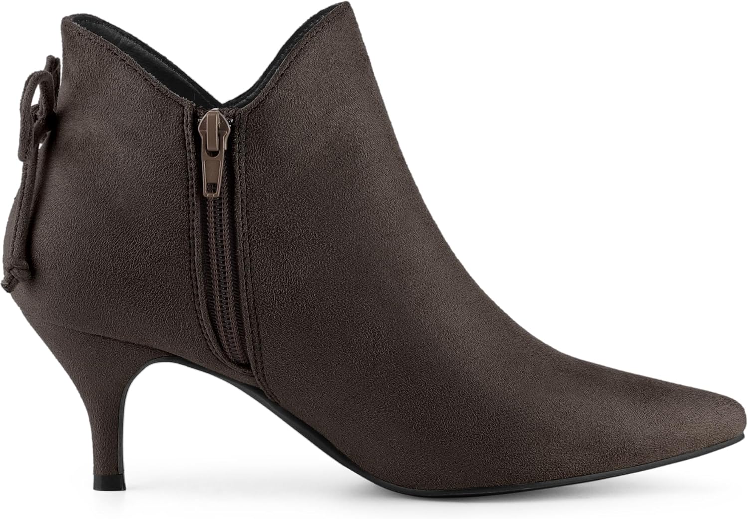 Allegra K Women's Pointed Toe Kitten Heel Ankle Booties - Image 6