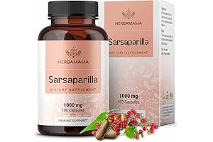 HERBAMAMA Sarsaparilla Root Capsules: Detox Liver Naturally!