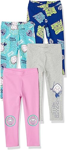 Vista 15 de Yaxa Essentials Disney Marvel Star Wars Frozen Leggings para niñas y niños pequeños, multipaquetes