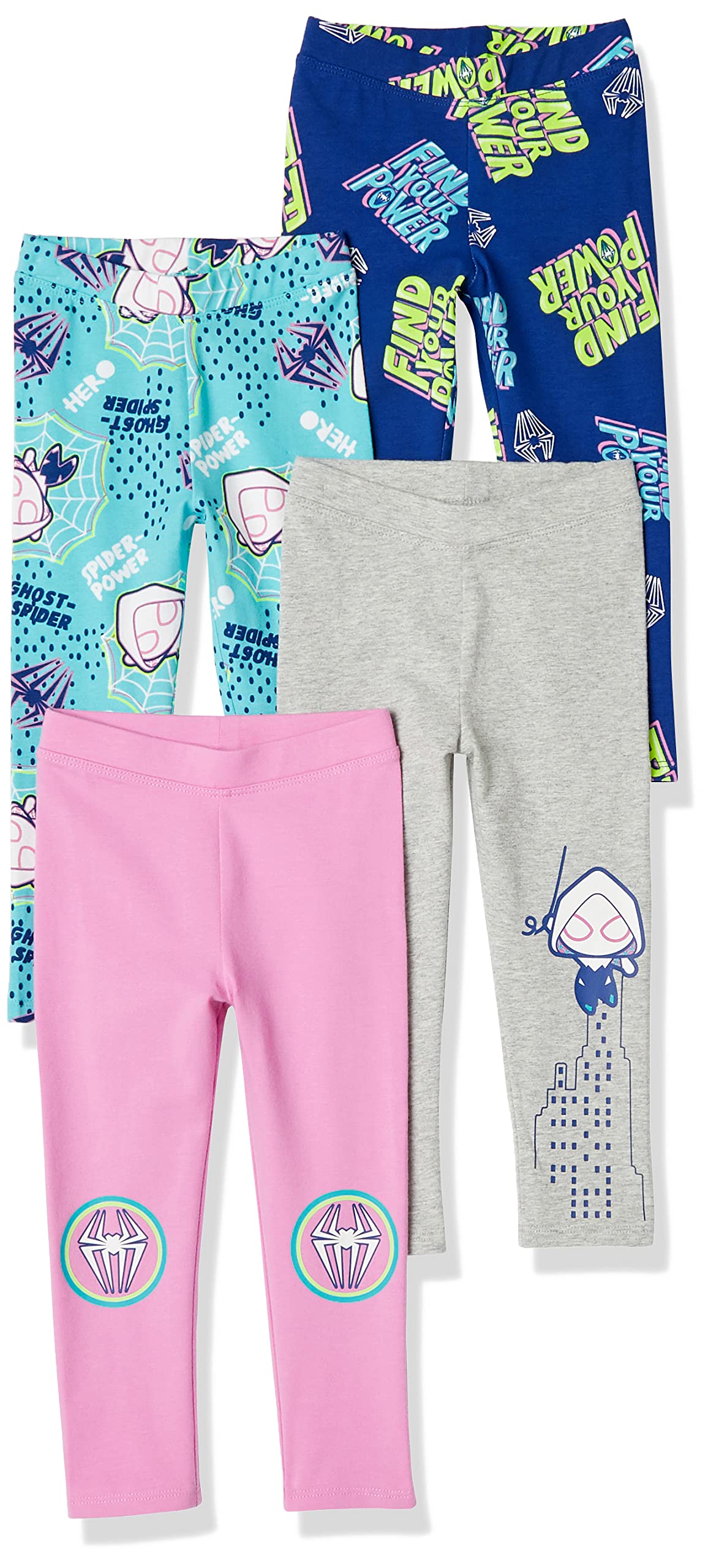 Amazon Essentials Disney | Marvel | Star Wars | Frozen | Princess Girls and Toddlers' Leggings, Multipacks — view 26
