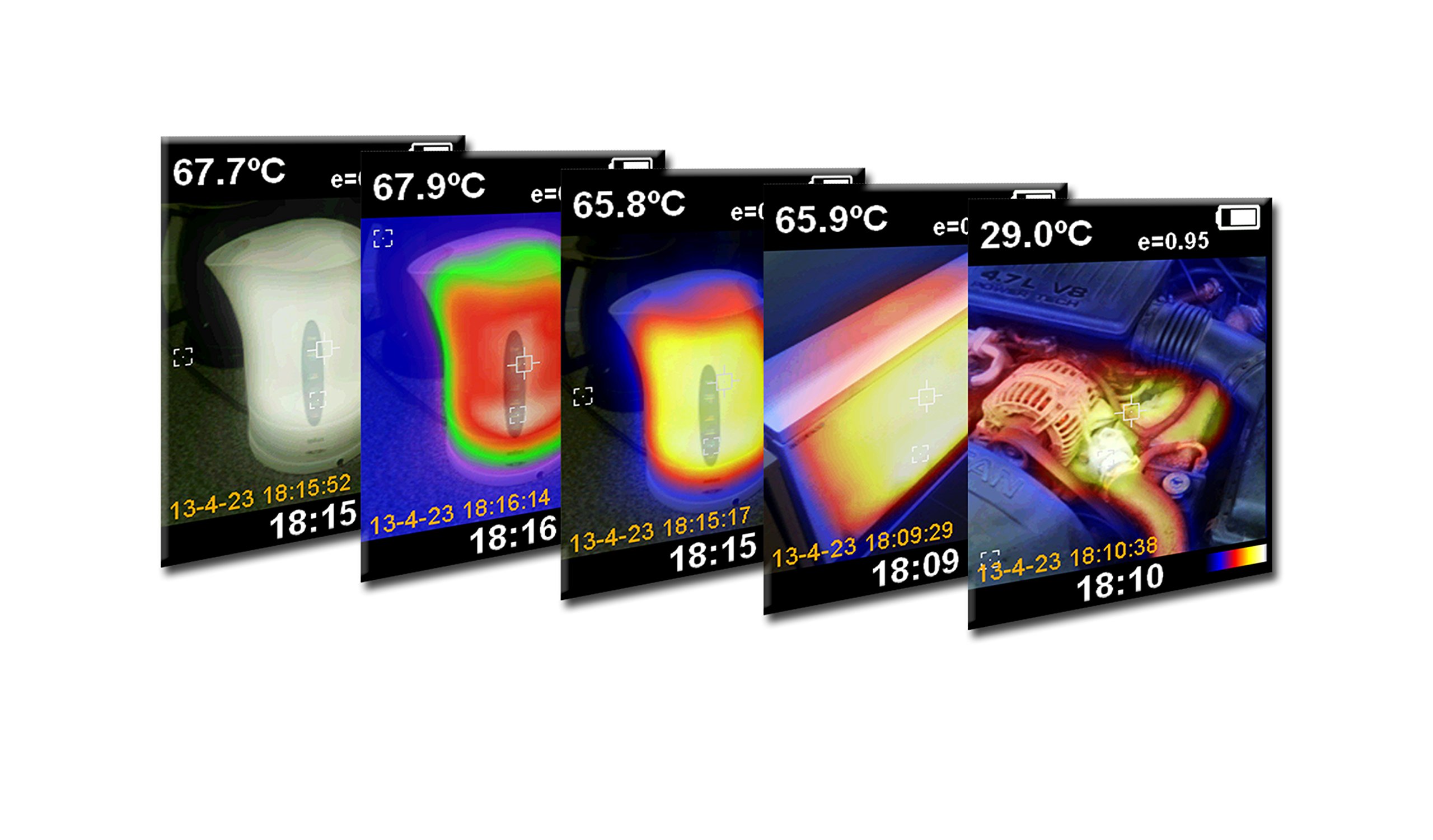 PeakTech P 5605 – IR-Wärmebildkamera mit 60x60 Pixeln, Infrarotkamera mit Echtzeit-Wärmebild Thermalauflösung, Handkamera inkl. Micro SD-Karte, Screen mit Messwerten, 5 Farbpaletten, Grau/blau
