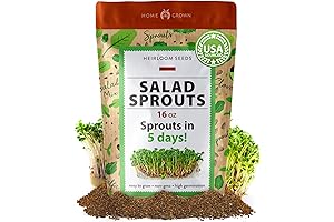 HOME GROWN Microgreens and Sprouts Salad Seeds Mix for Nourishing Sandwiches