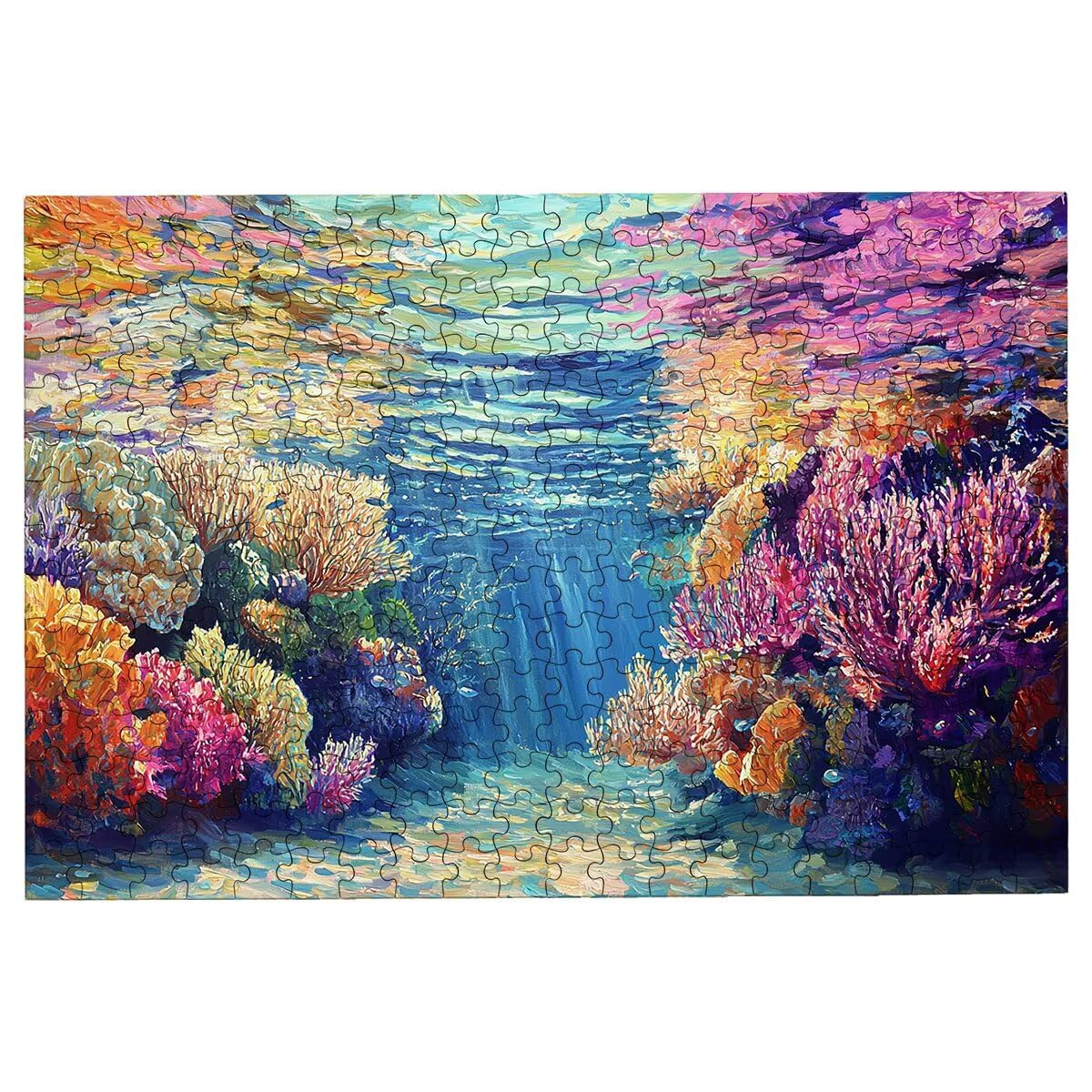 Puzzle dla dorosłych, 5000, koralowe, 5000 sztuk, dla dorosłych, drewniane puzzle do dekoracji wnętrz, niemożliwe gry logiczne, wyjątkowe prezenty dla kobiet, prezenty dla mężczyzn, wymagający motyw