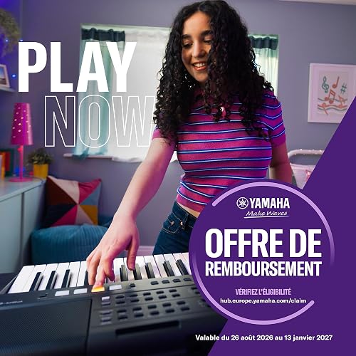 YAMAHA PSR-E483 Keyboard – Clavier Portable Moderne avec 61 Touches Sensibles, 860 Voices dont 15 Super Articulation Lite, 345 Styles, Haut-Parleurs Puissants et USB-C – Noir - 2