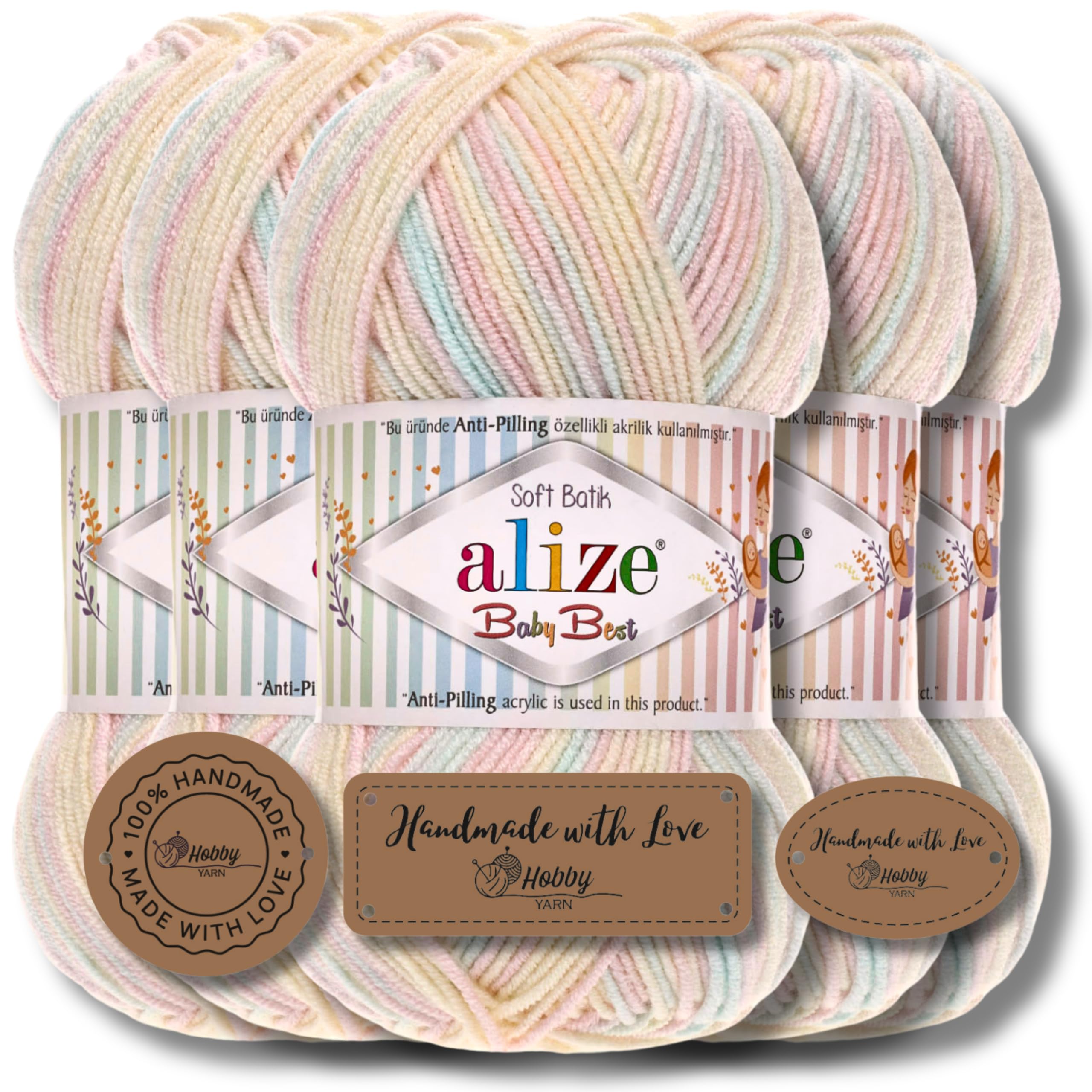 Alize Baby Best Wolle 3x100g Set - Weiches Strickgarn Mit Antipilling