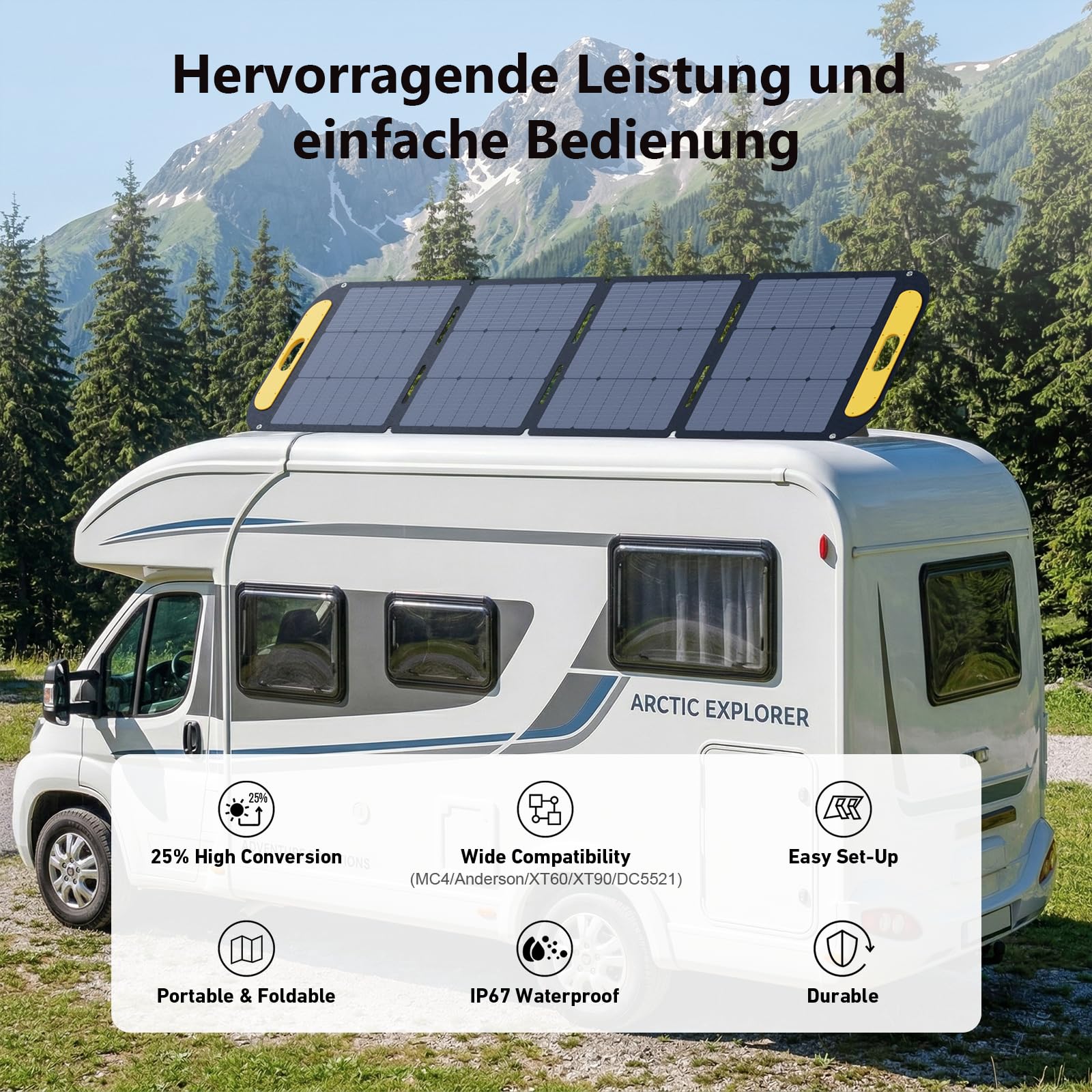 VTOMAN Jump 2200 Tragbare Powerstation mit 200W Leicht Faltbares Solarpanel - 2200W/1548Wh LiFePO4 Batterie Solar Stromgenerator, Erweiterbare Kapazität auf 3096Wh für Camping, Wohnmobil