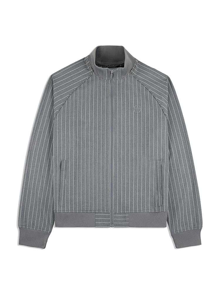 Sergio Tacchini Men's Gessato Suiting Track Jacket- Quiet