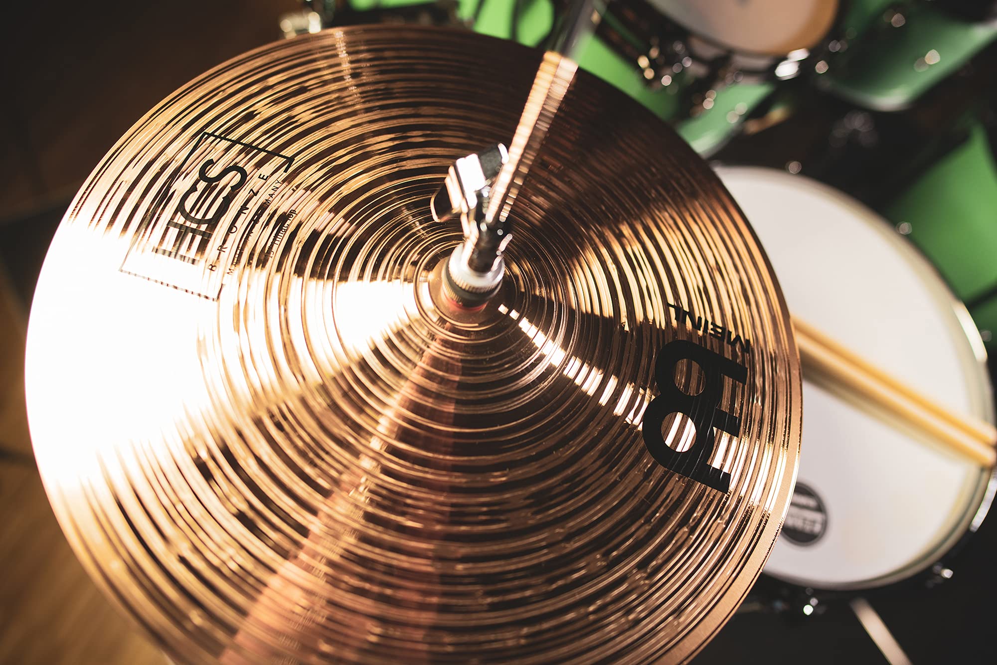 Meinl Cymbals HCS Bronze Piatto Hihat / Charleston 15 pollici (38,10cm) per Batteria – Coppia – Bronzo B8, Finitura Tradizionale, Prodotto in Germania (HCSB15H)