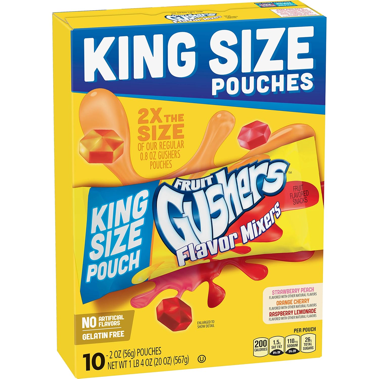 Gushers, Flavor Mixers Fruit Snacks, 10 Pouches (Pack of 6)