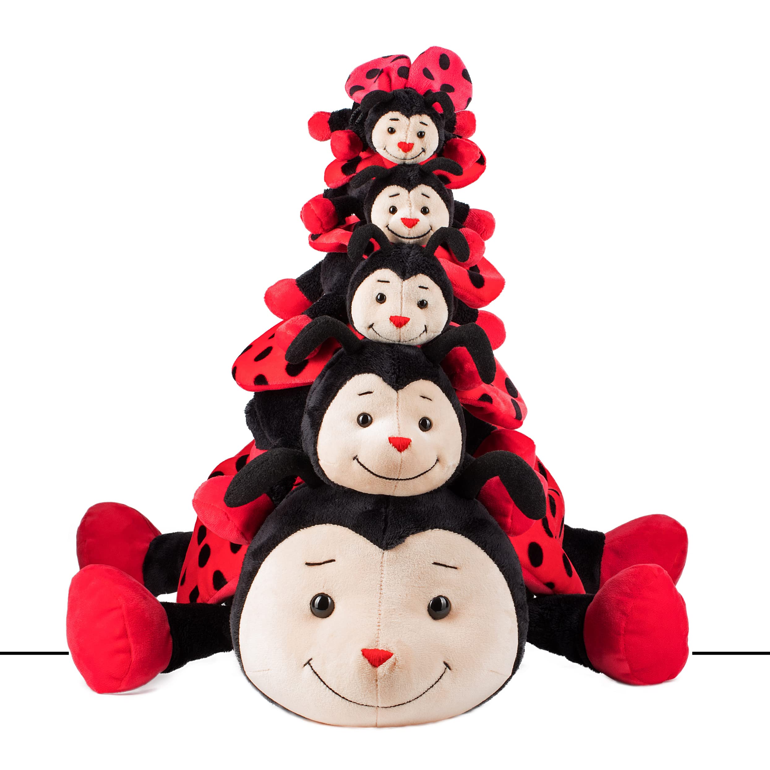 Schaffer 4344 - Plüsch Marienkäfer Bolle - Kuscheltier - Größe (XL) 44 cm | Extra weich - Waschbar bei 30 °C - DIN EN 71 geprüft - Ab Geburt geeignet - Hochwertige Verarbeitung