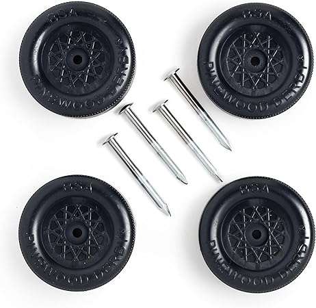 Full Set of Polished Axles and Lathed Wheels from Official BSA Car Kit for Derby Cars | Rule-Compliant | Precision-Engineered for Maximum Speed | Winning Races for Over 20 Years