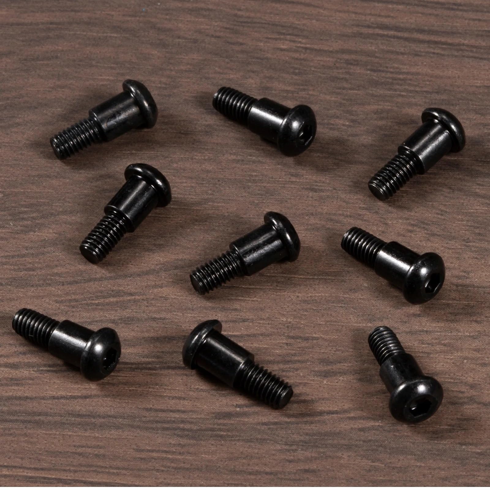 12PCS M3x4x10mm Hex Buttonhead Incision Kingpin Shoulder Screws for Axial SCX10 AR44 AR45 Capra Axle Vanquish F10 H10 Optic Axle (Black 12pcs)