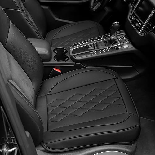 Miniatura 3 de JOJOBAY Funda de cuero para asiento de automóvil, fundas de asiento inferior para automóviles, protector de asiento delantero, apto para el 95% de