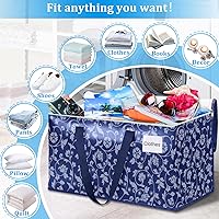 Vista 4 de HomeHacks Bolsas de mudanza, cajas de mudanza de tamaño extragrande, bolsas de equipaje resistentes con cremallera suave y asas resistentes, gran