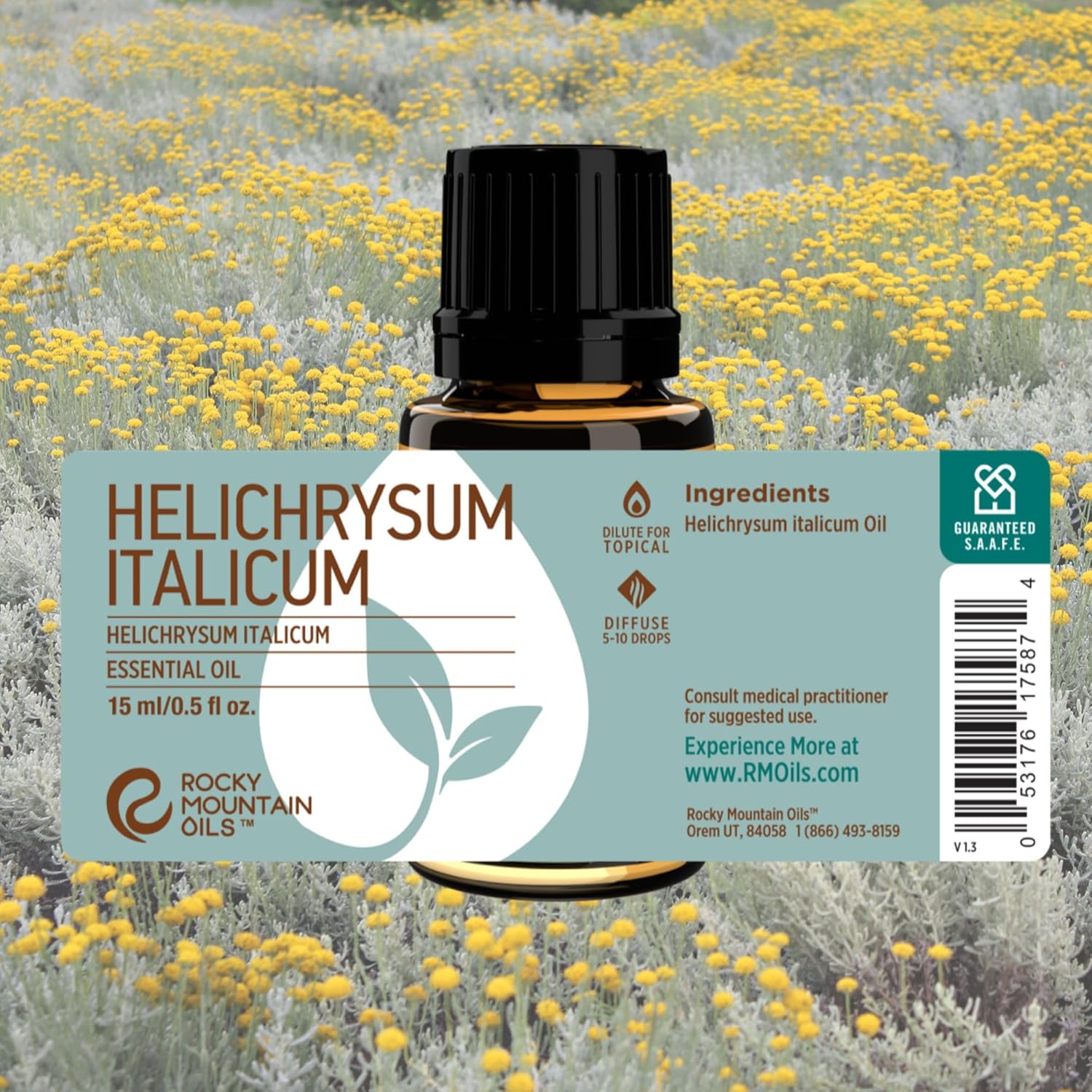 Rocky Mountain Oils - Helichrysum Italicum - 5 ml - Natural Essential Oil Aromatherapy Oils for Diffuser and Topical