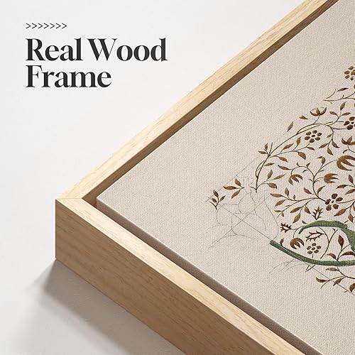 Miniatura 6 de Lienzo enmarcado de William Morris para sala de estar, juego de 3 impresiones botánicas florales neutrales grandes, cuadros bohemios rústicos