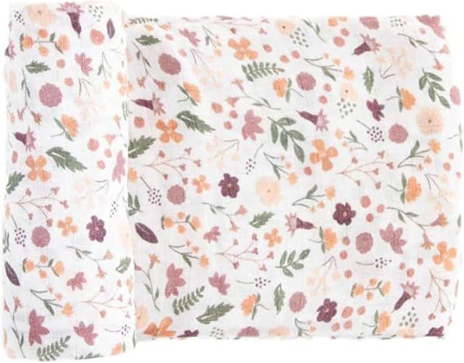 RED ROVR 100% Organic Cotton Muslin Swaddle | Newborn Receiving Blanket | Baby Wrap | Boy, Girl, Unisex | Soft, Lightweight, Breathable | Burping, Nursing | 44" x 44" | Howdy Horse