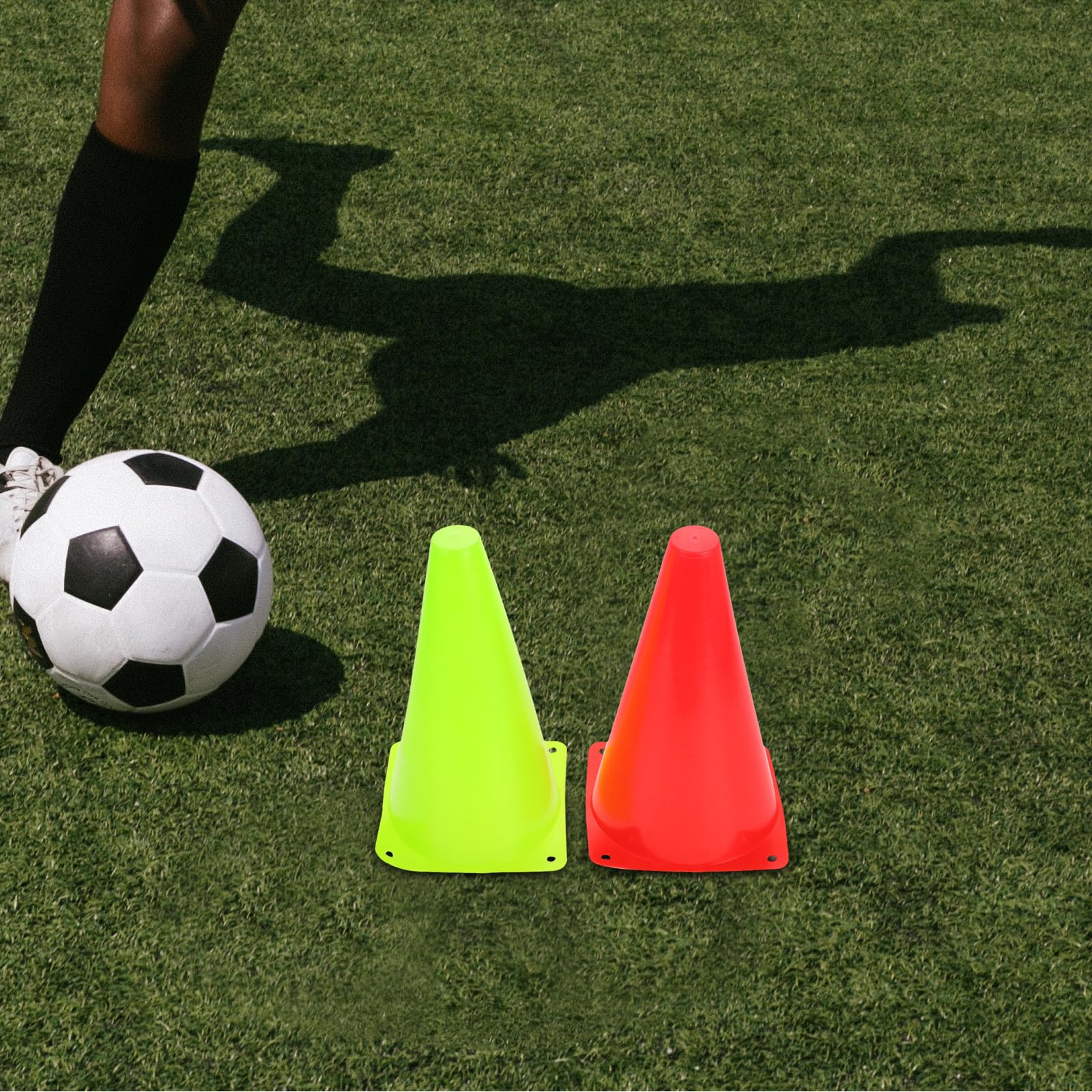 Healvian 20 Pièces Petits Cônes de Signalisation en Plastique Légers et Multifonctionnels pour Entraînement Sportif Basketball et Football, Plots de Balisage pour Exercices