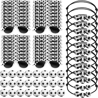 72 Pcs Soccer Party Favors Soccer Team Gifts Bulk, | 24 Glasses 24 Soccers Stress Balls 24 Bracelets, Sports Club Team Rewards Sport Theme Birthday Party Supplies for Women Men
