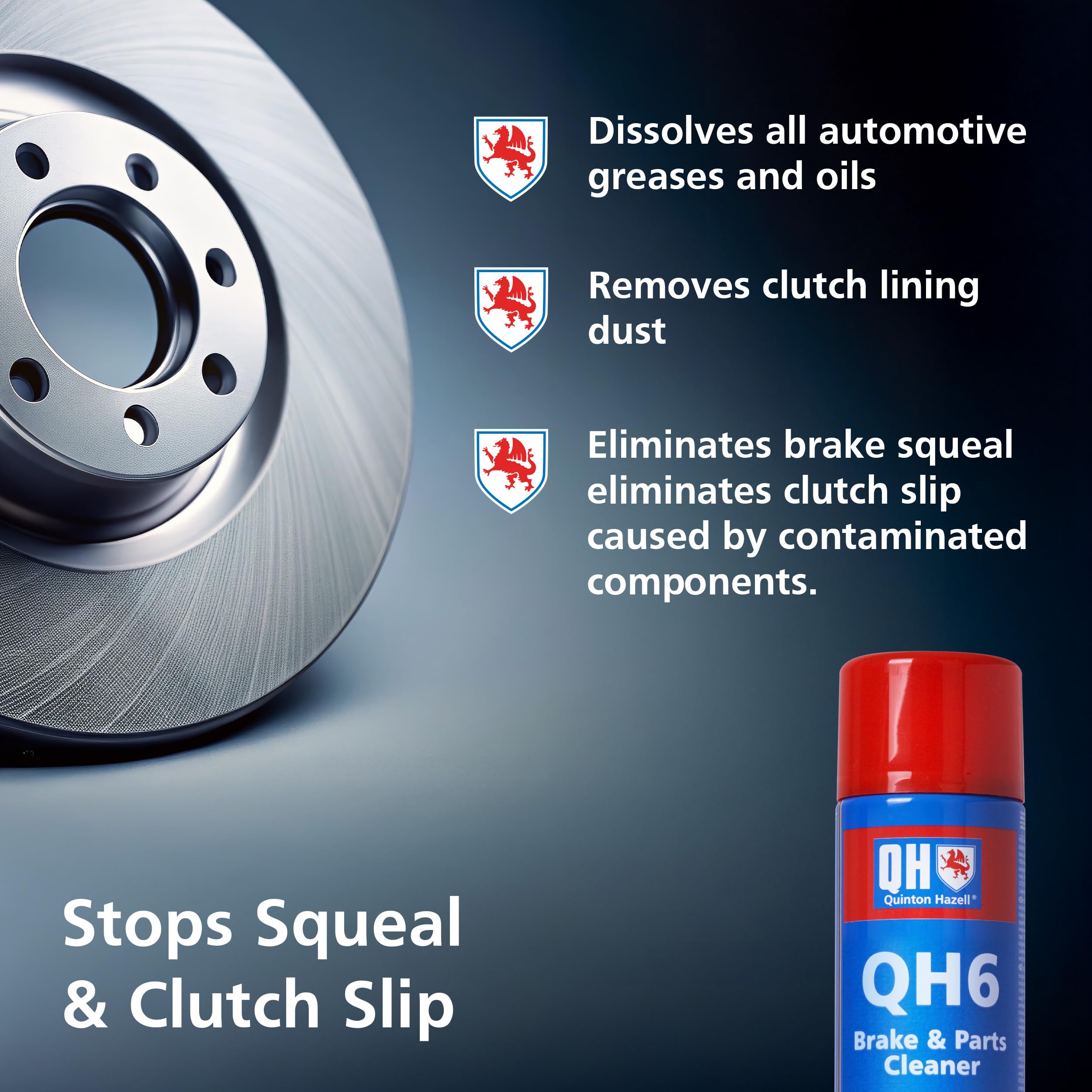 Quinton Hazell QH6 Spray Limpiador de Frenos, Embragues y Piezas – 600 ml – Desengrasante Potente para Coches, Elimina Grasa, Polvo de Freno, Aceite y Cera, Reduce Ruido — view 7