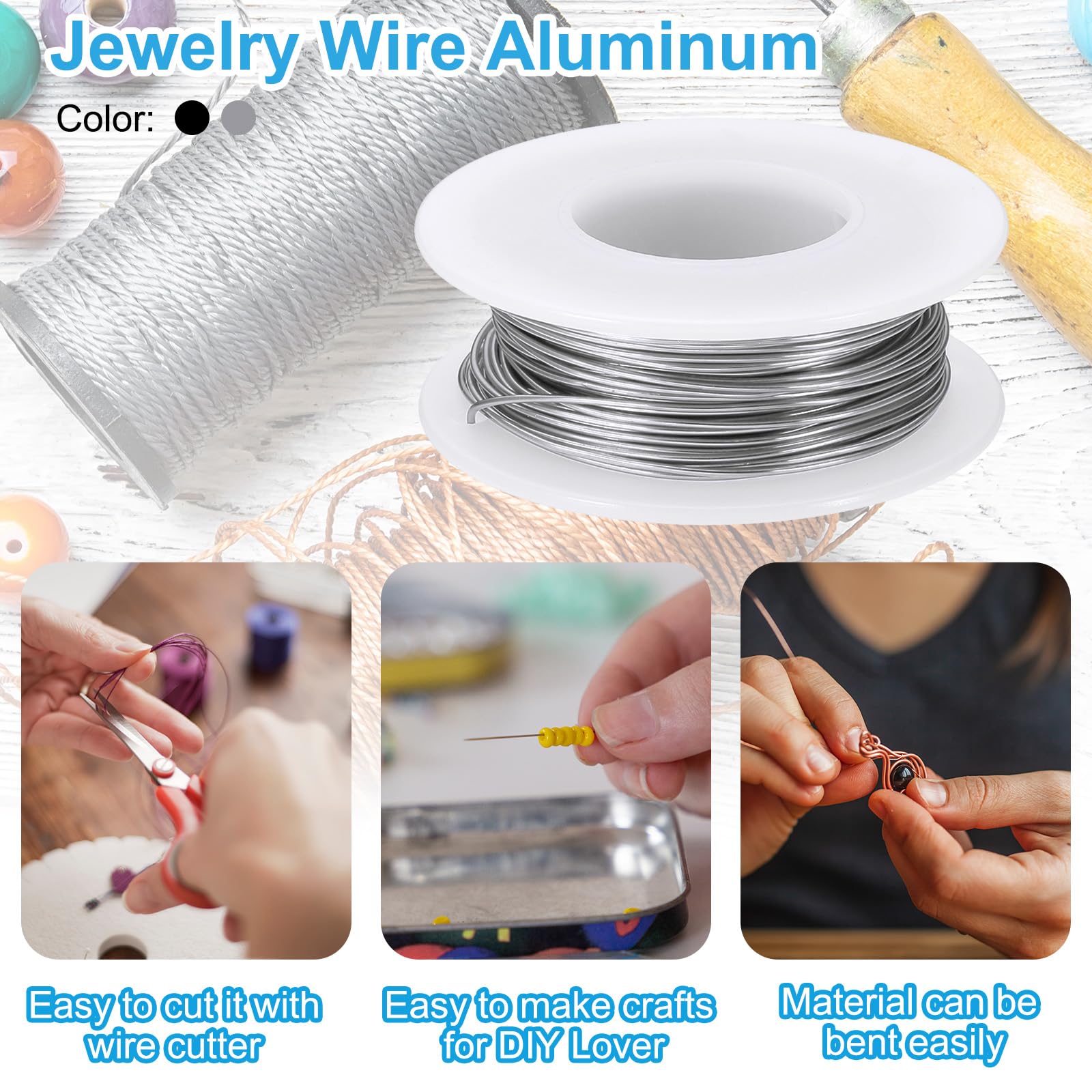 PATIKIL 20 Gauge 0.8 mm Aluminum Craft Wire - Image 3