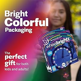 Brightz WheelBrightz LED Tire Light, Razzle Dazzle Pack of 1 Bike Wheel Lights Front and Back for Night Riding Battery Powered