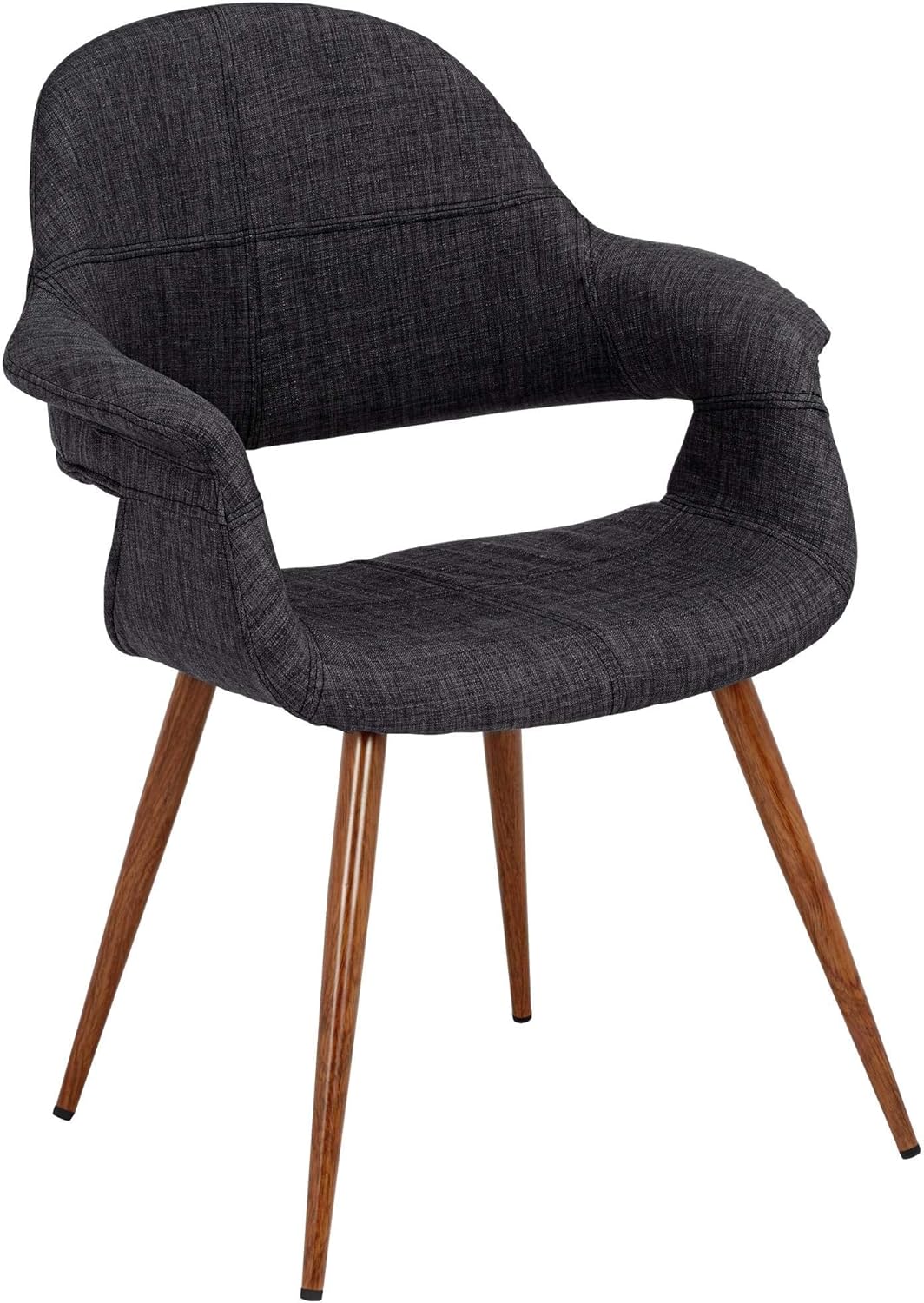 Armen Living Phoebe Modern Charcoal Fabric Accent Armchair