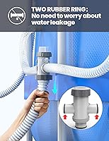 Vista 5 de POOLHACKER Piezas de piscina sobre el suelo, piezas de repuesto de piscinas para válvula de émbolo, kit de piezas de repuesto de puertos de entrada