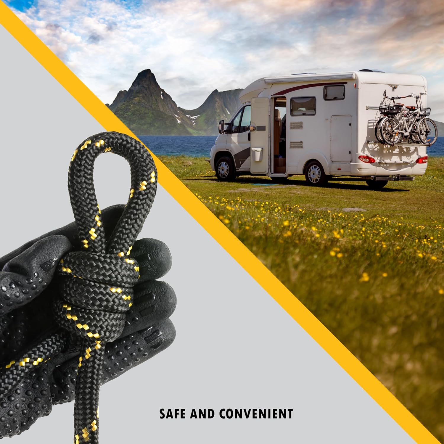 Wellmax Diamond Braid Nylon Rope, 1/2 in X 100 Foot with UV Protection and Weather Resistance, Black