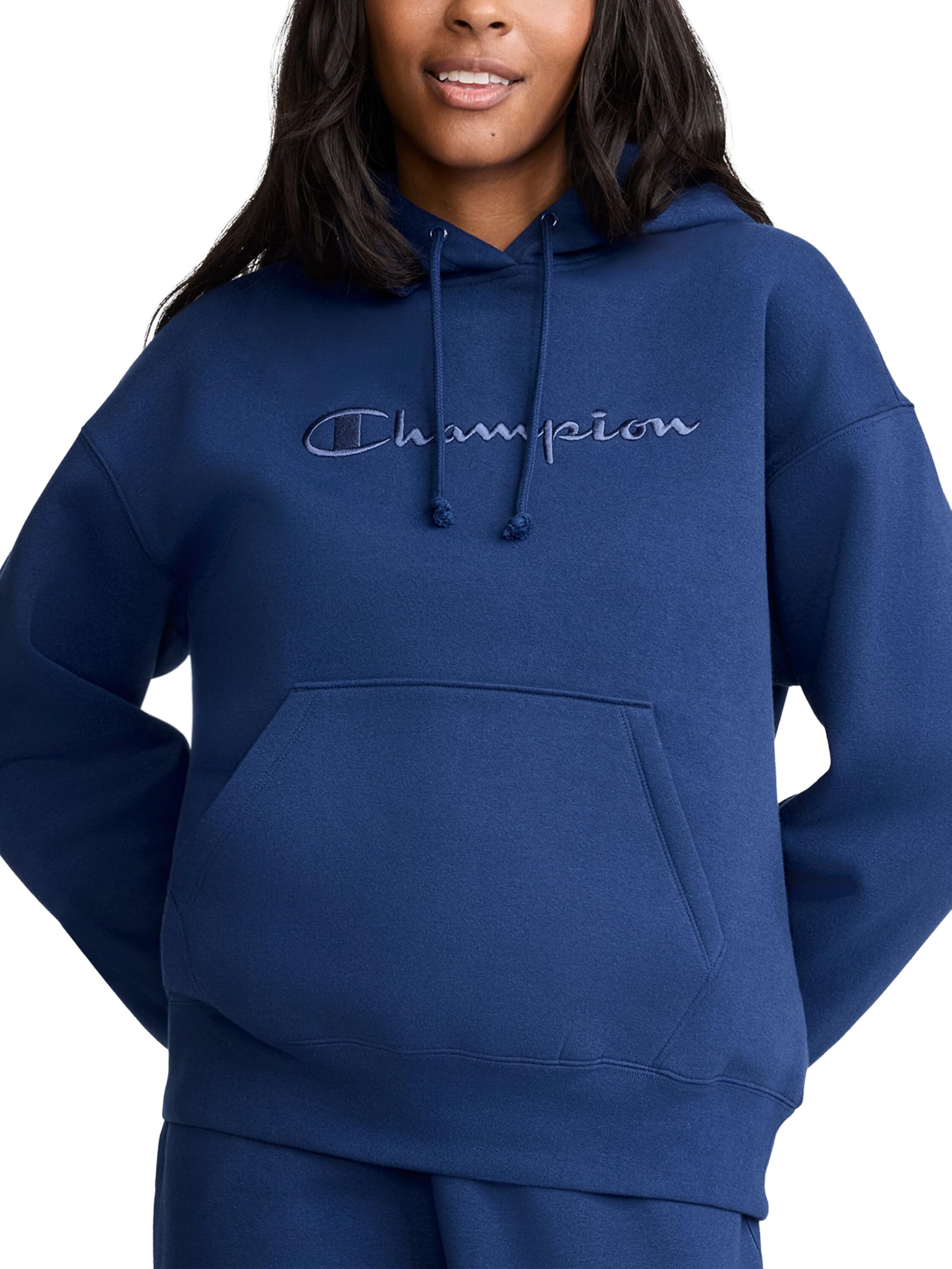 Women's Powerblend Fleece Hoodie, Tonal Script Logo