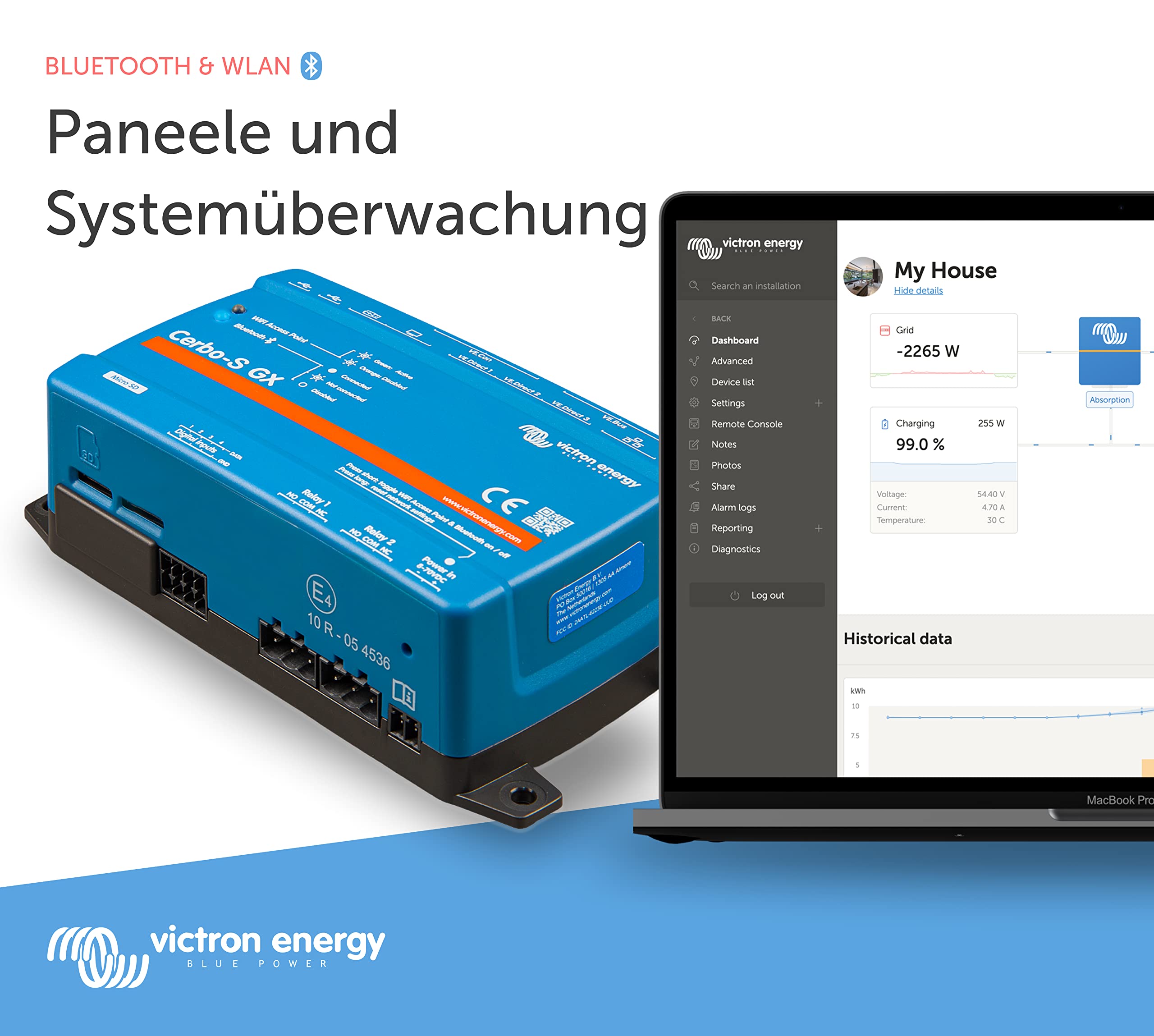 Victron Energy Cerbo-S GX für Systemüberwachung und Steuerung - Vereinfachte Konnektivität mit Ethernet-Unterstützung - Kompatibel mit Victron Remote Monitoring (VRM)