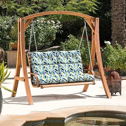 Miniatura 7 de LVTXIII Paquete de 2 cojines de respaldo alto para exteriores, 22 pulgadas de ancho x 20 pulgadas de profundidad, cojines para asiento y respaldo