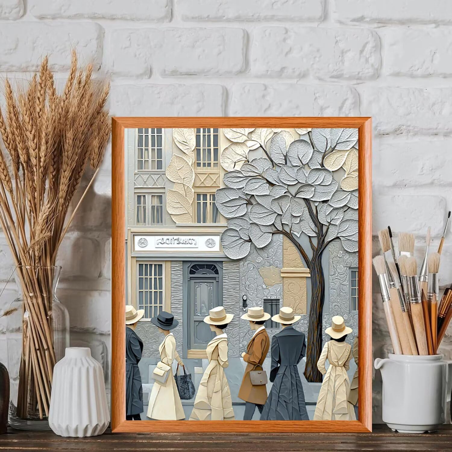 WEISHIWE Vista di strada Dipingere con i Numeri per Adulti, 70x90cm a-493 | Pittura a Olio Kit, fai da te Quadri da Dipingere Numerat, Adulti Bambini Hobby Creativi,Pittura Adulti Decora la Casa Regalo