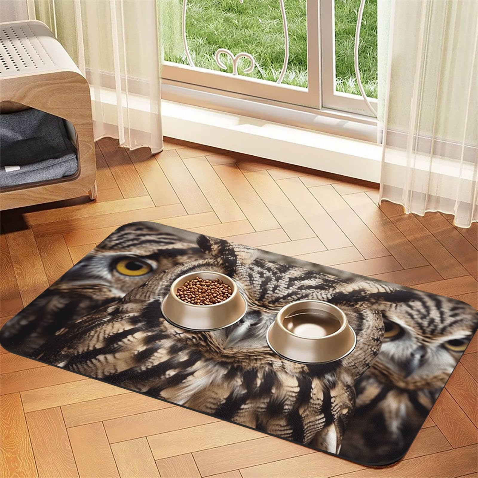 Tapis de nourriture pour chien antidérapant évite les taches