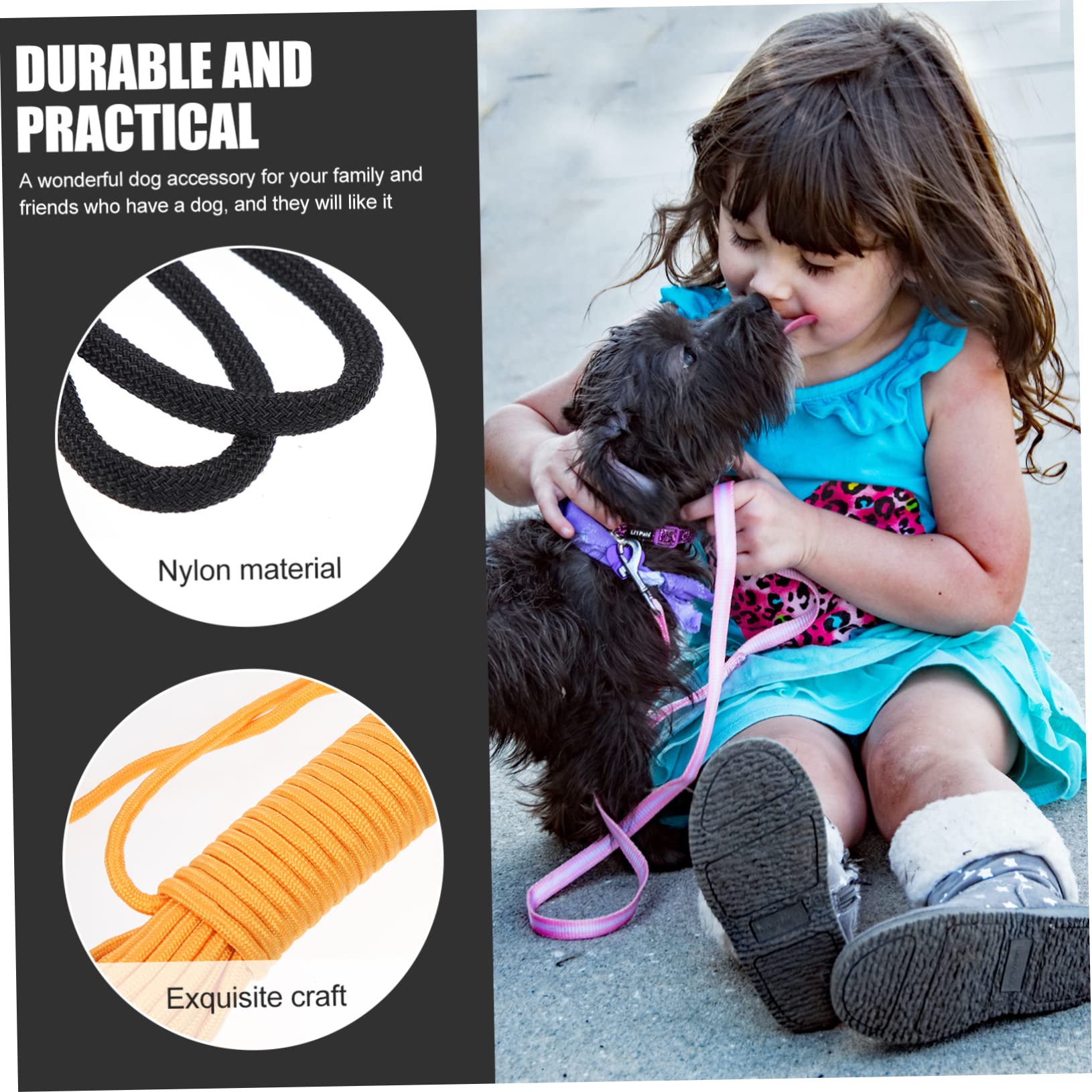 BESPORTBLE Cordel para Perros Correa Extensible Gancho para Mascotas Resistente y