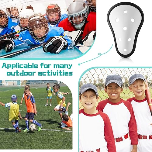 Miniatura 5 de Sratte 6 piezas de copa atlética protectora suave para niños de 7 a 12 años de edad, ropa interior para hombre, copa deportiva para niños, fútbol,