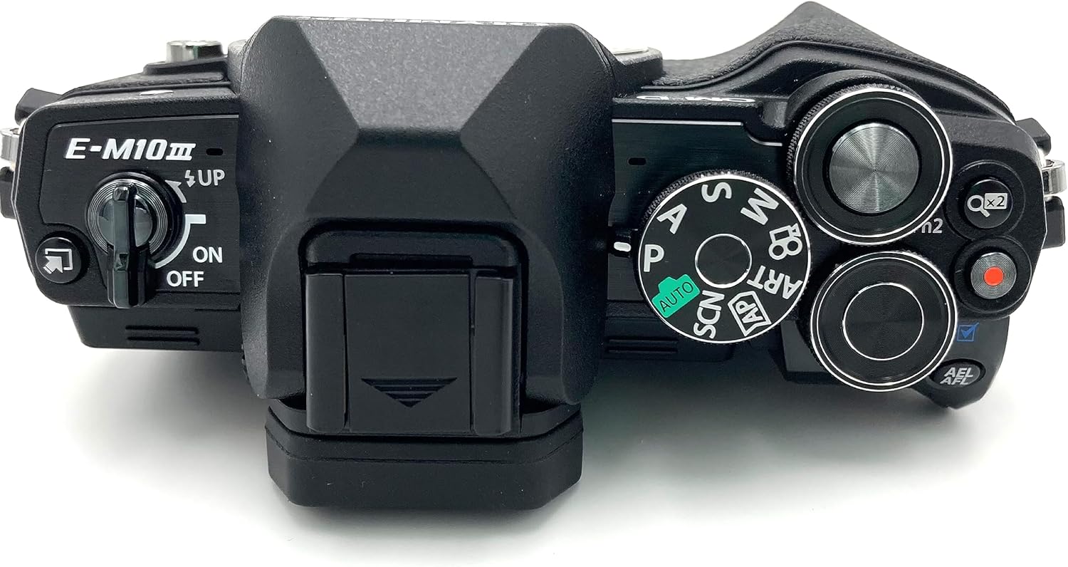 Olympus OM-D E-M10 Mark III Micro Four Thirds System Camera, 16 Megapixels, Image Stabilizer, Electronic Viewfinder, 4K Video, Black