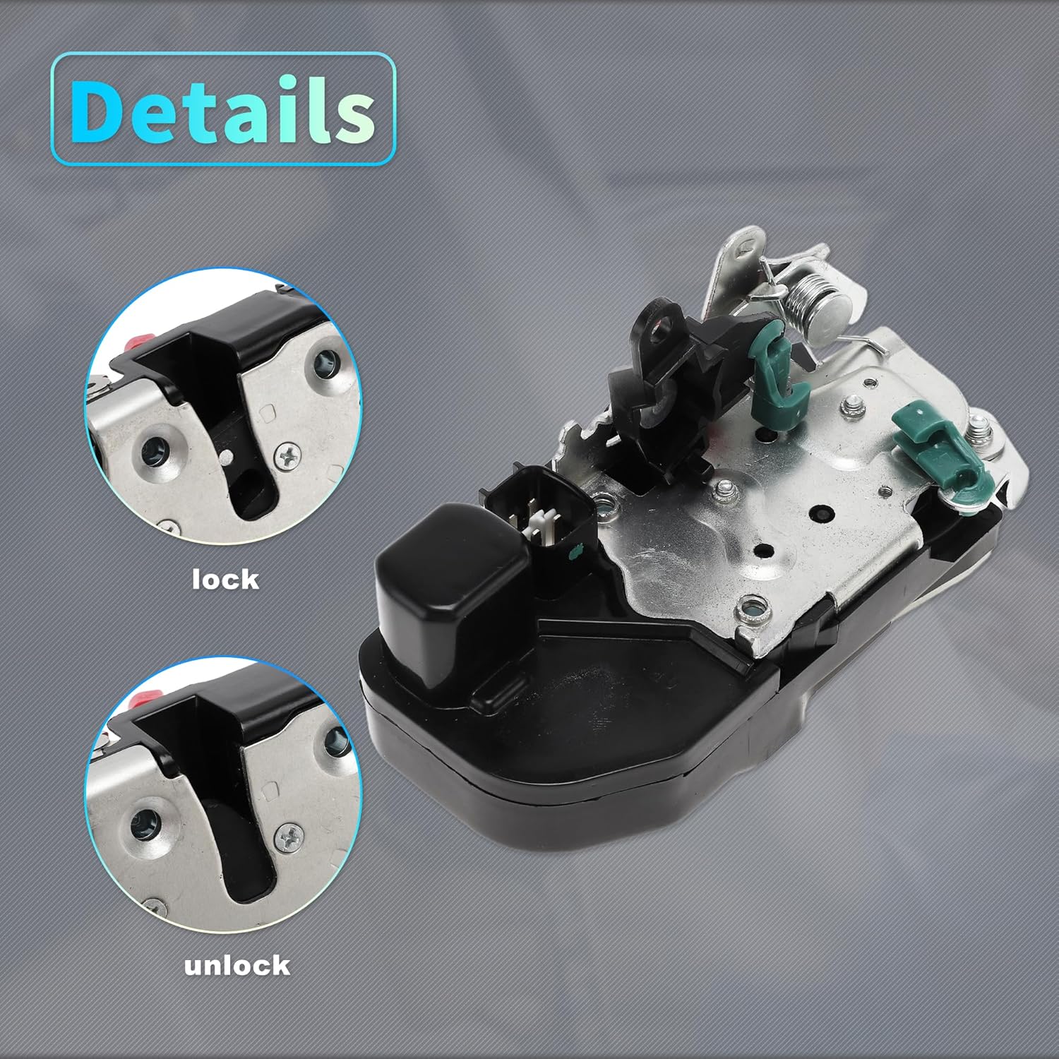 X AUTOHAUX Replacement Front Right Passenger Side Power Door Lock Actuator Motor for Jeep Grand Cherokee 99-04 Door Latch Actuator Assembly No.55135606AB Black