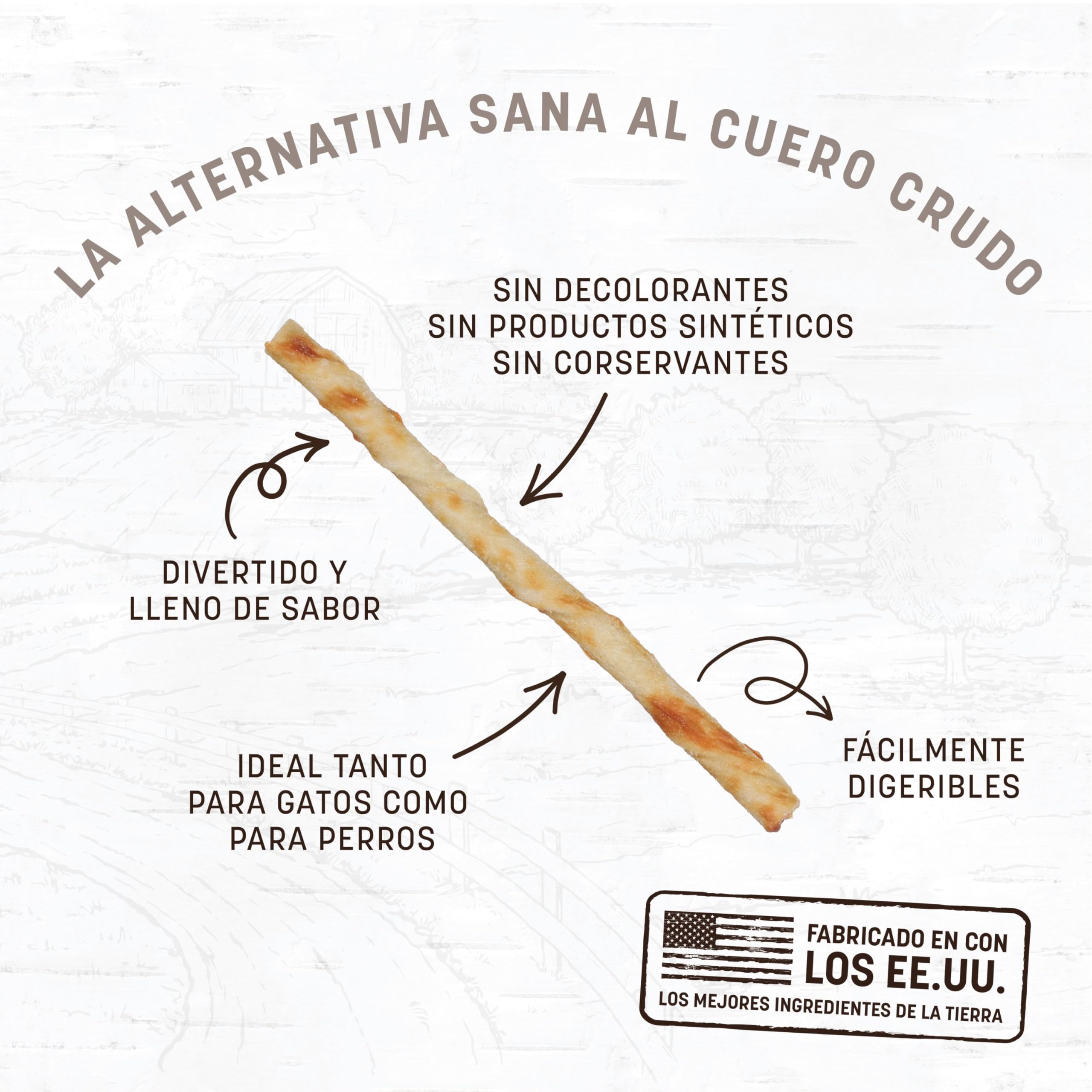Earth Animal No Hide Palitos Masticables Pequeños con Sabor a Venado, Alternativa Natural al Cuero Crudo, Duradero, para Perros | Golosinas para Perros Pequeños (1 Paquete)
