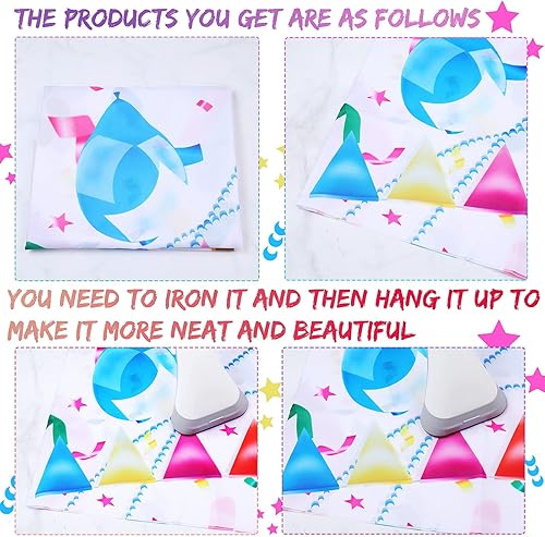 Miniatura 5 de Tatuo Cartel de fondo de feliz cumpleaños para perros, fondo de fotografía de cachorro, telón de fondo de fotos de dibujos animados para suministros