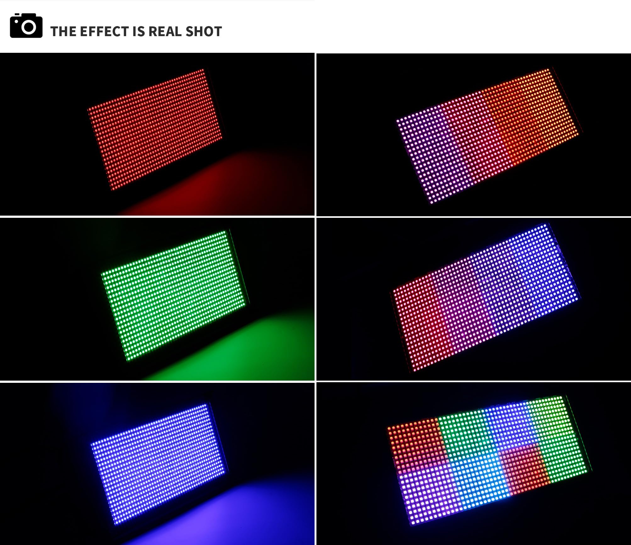 SHEHDS Fase Strobe Light Wash LED 200W RGB Marquee (8 segmenti) Uplights DMX512 Metal Housing DJ Light