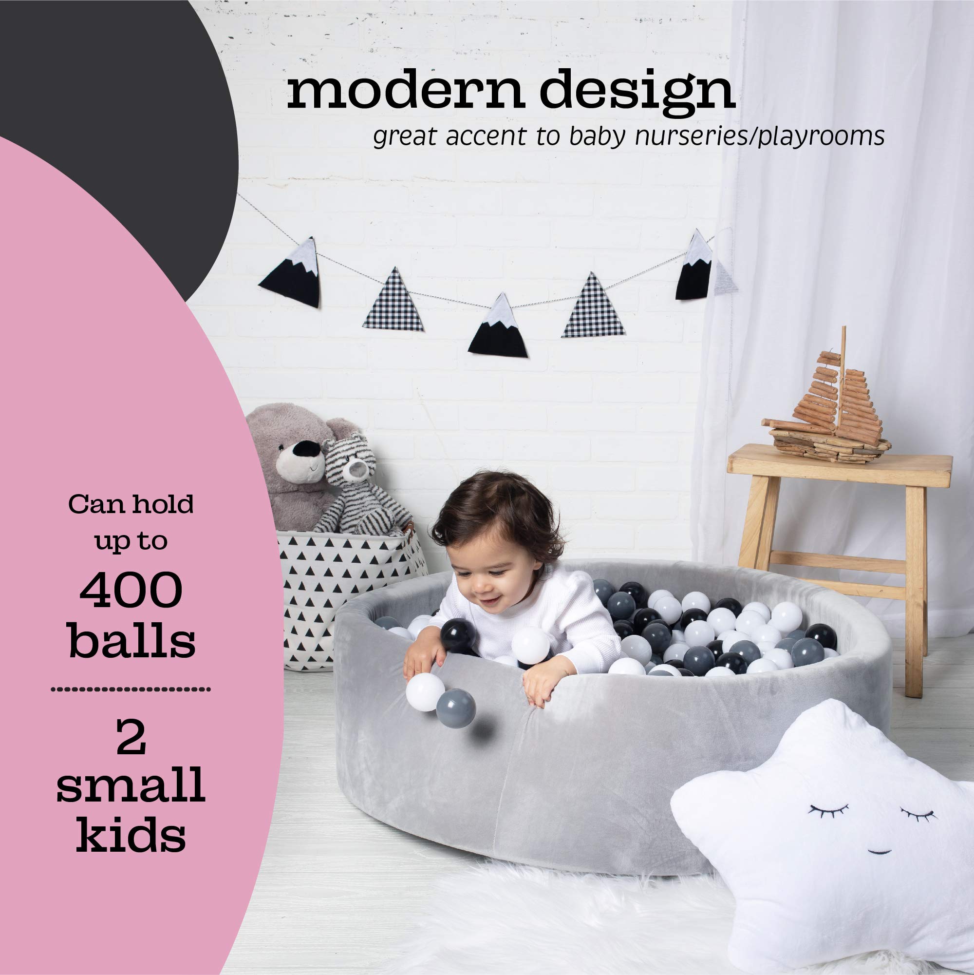 Buy Hoovy Ball Pit Gray Modern Ball Pit Stylish Ball Pit Foam Ball Bit Extra Soft for