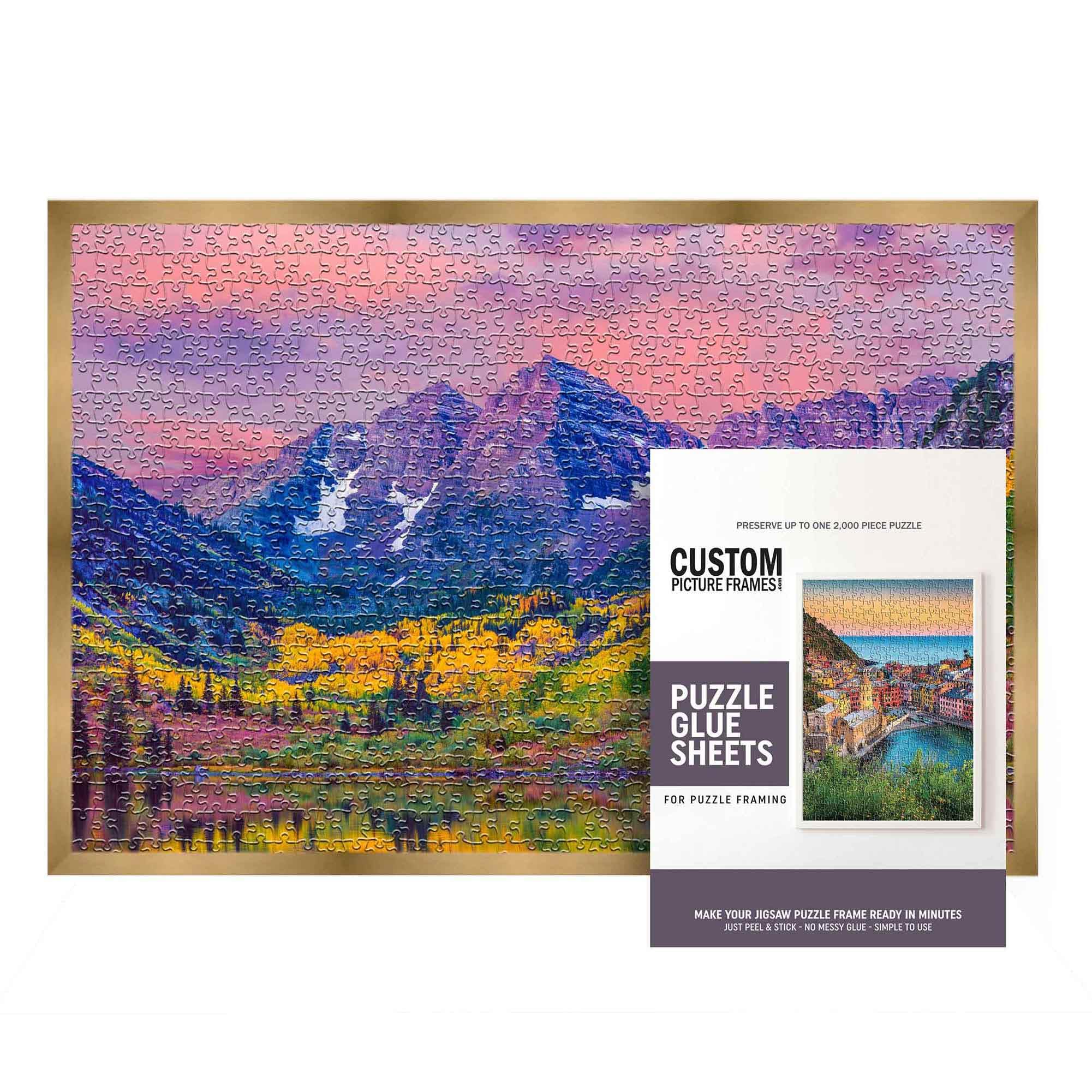 Amazon.co.jp: 20 x 27インチ パズルフレームキット 接着剤シート付き